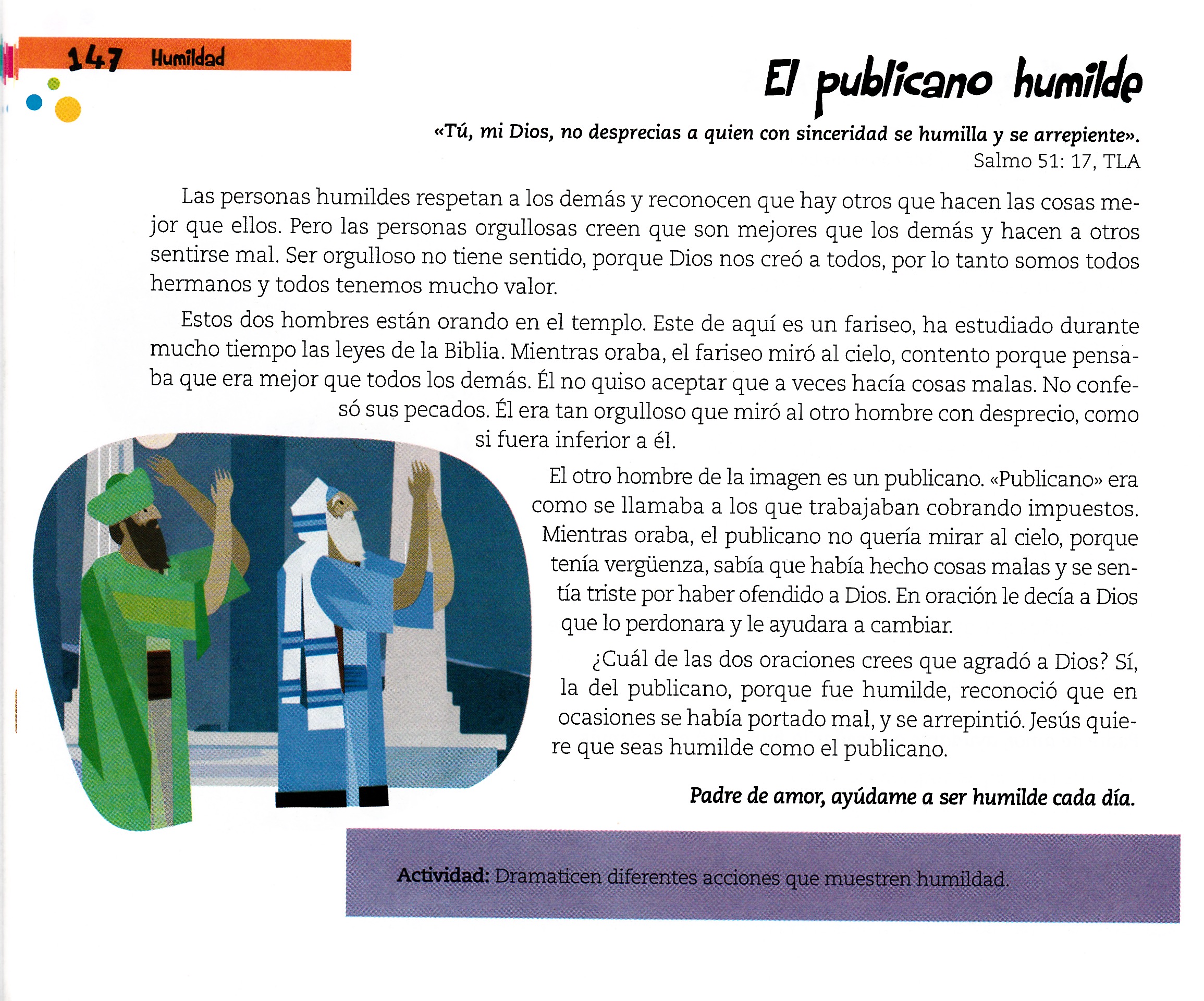 Página ilustrada del devocional