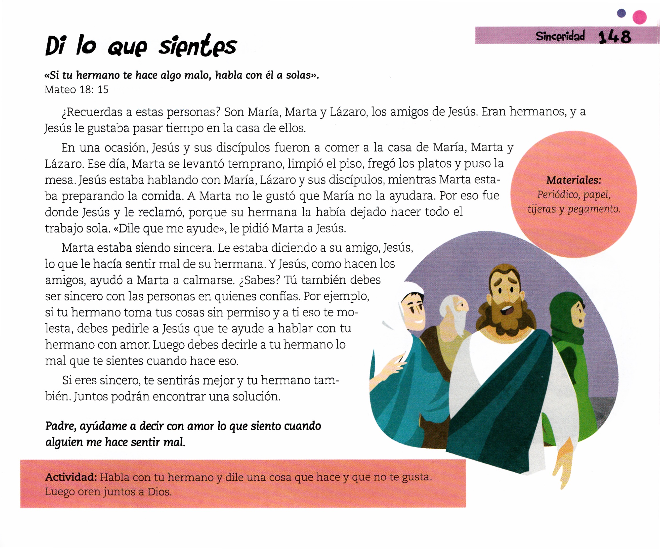 Página ilustrada del devocional