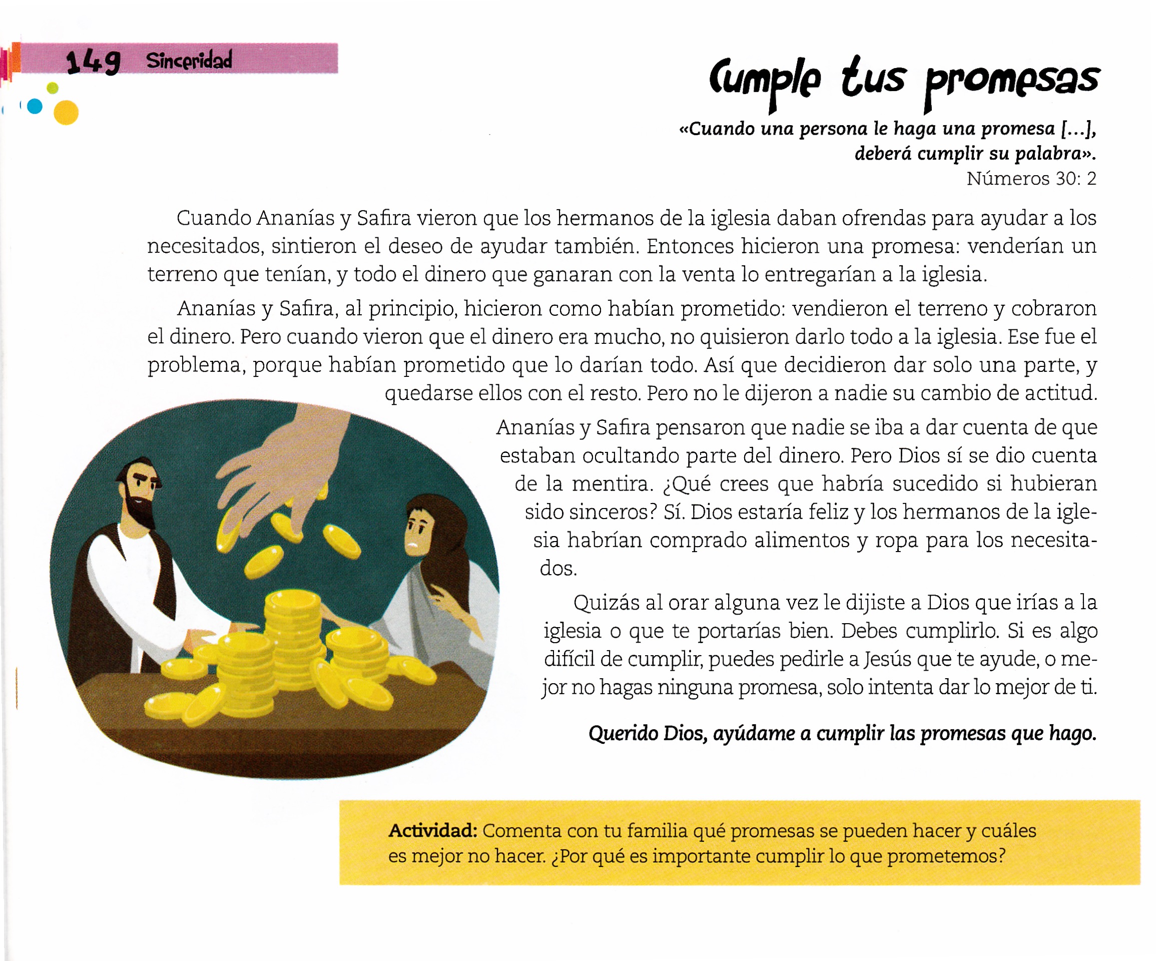 Página ilustrada del devocional
