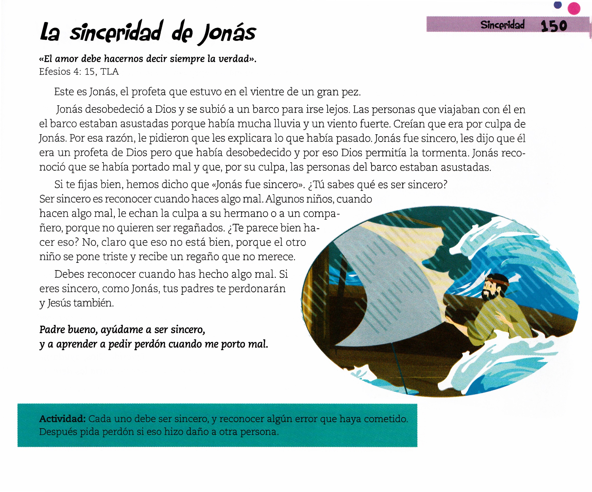 Página ilustrada del devocional