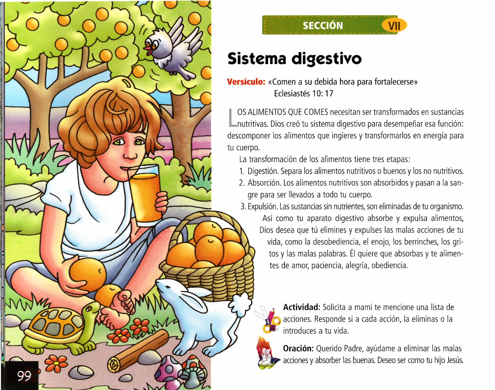 Página ilustrada del devocional