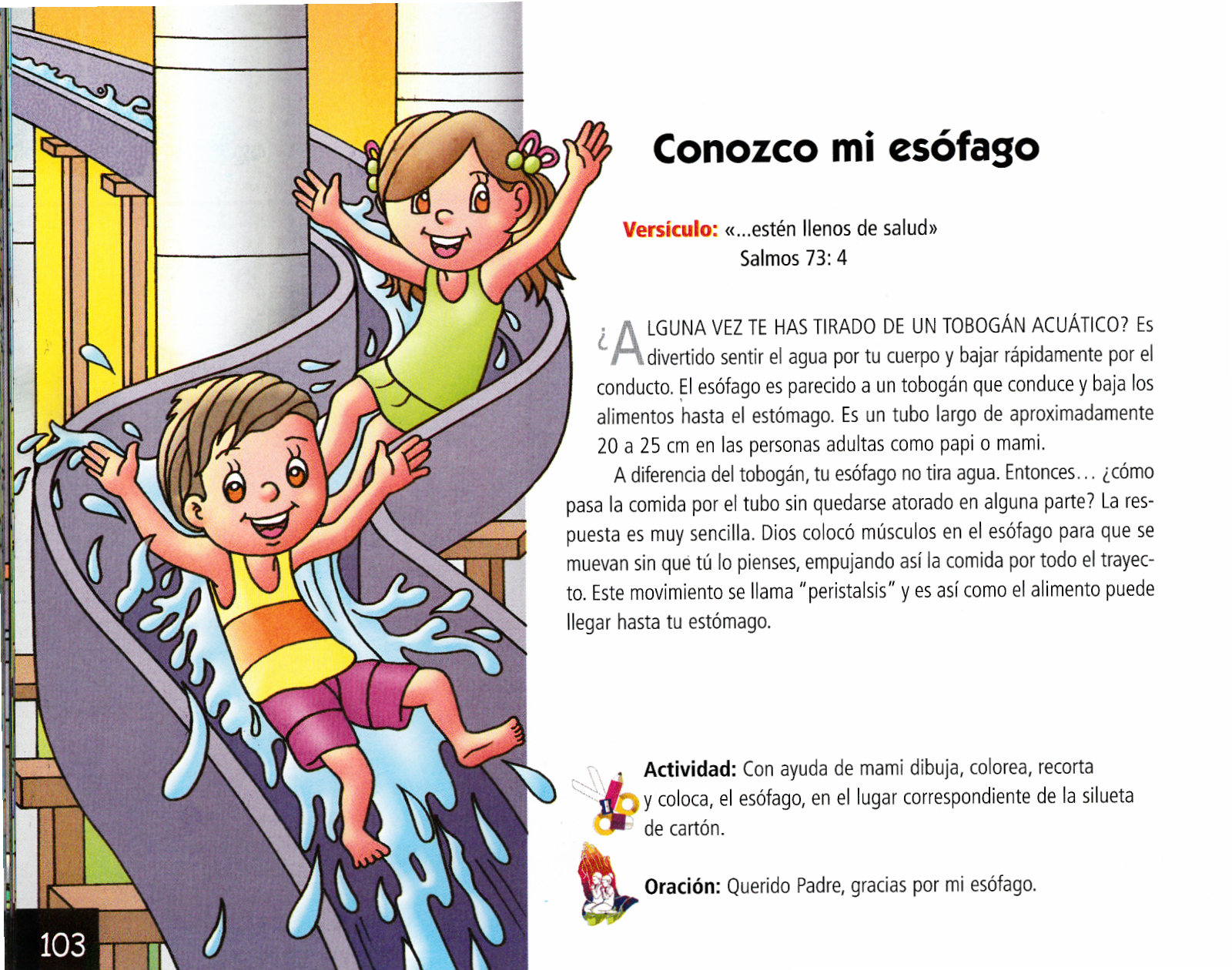Página ilustrada del devocional