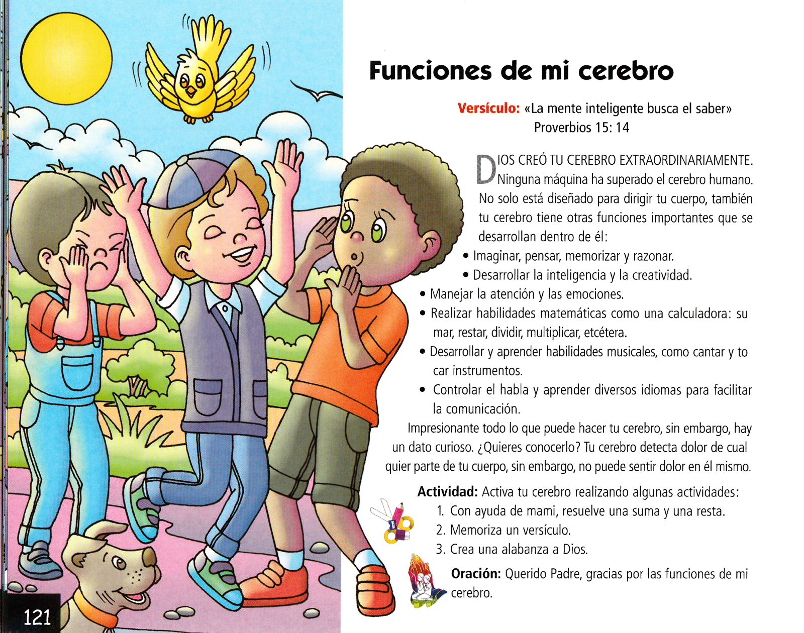 Página ilustrada del devocional