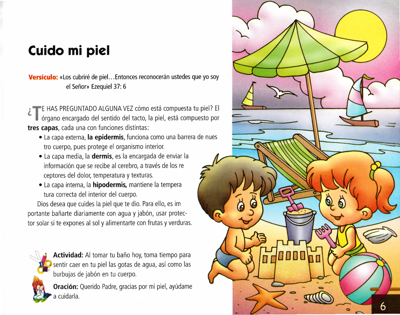 Página ilustrada del devocional
