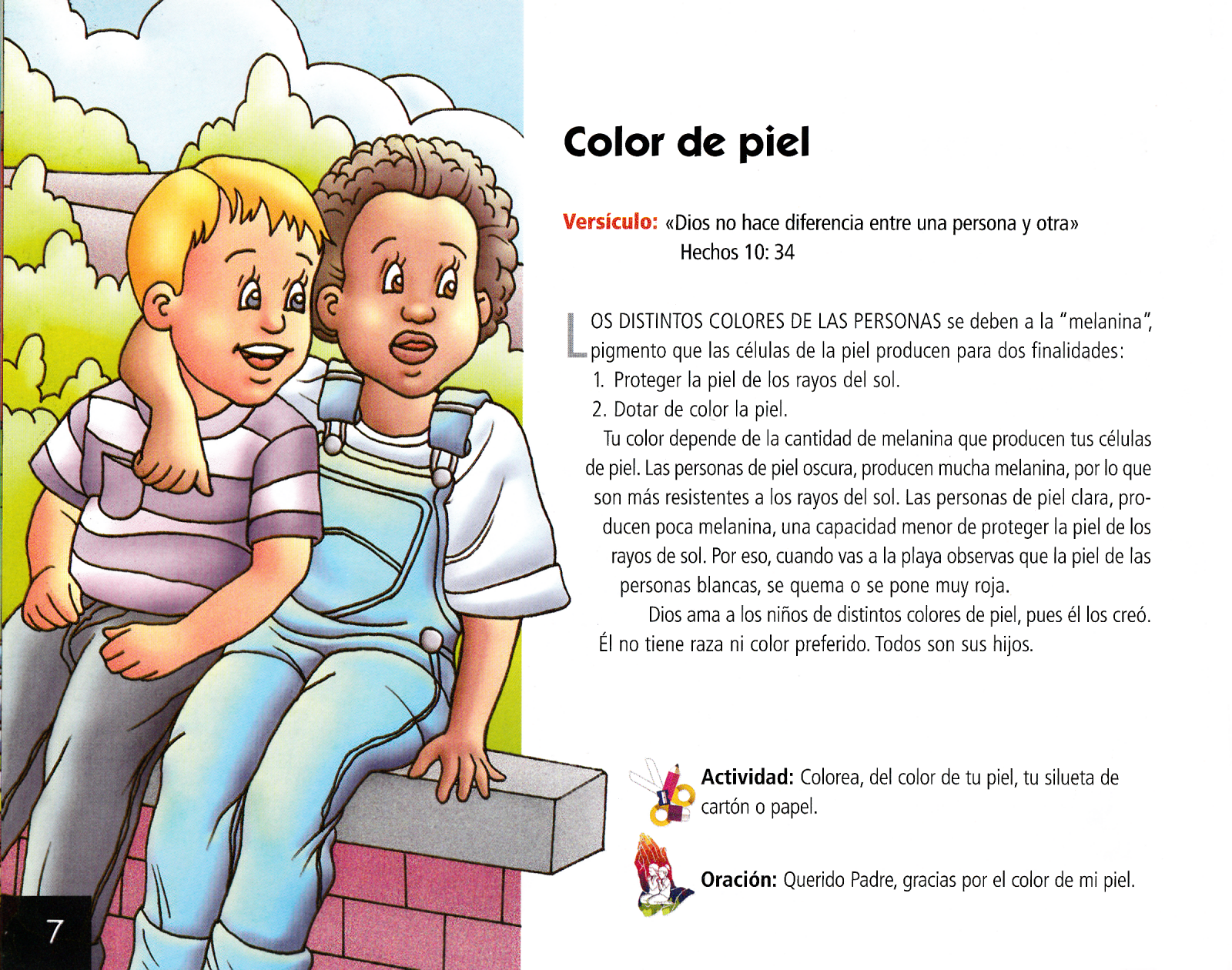 Página ilustrada del devocional