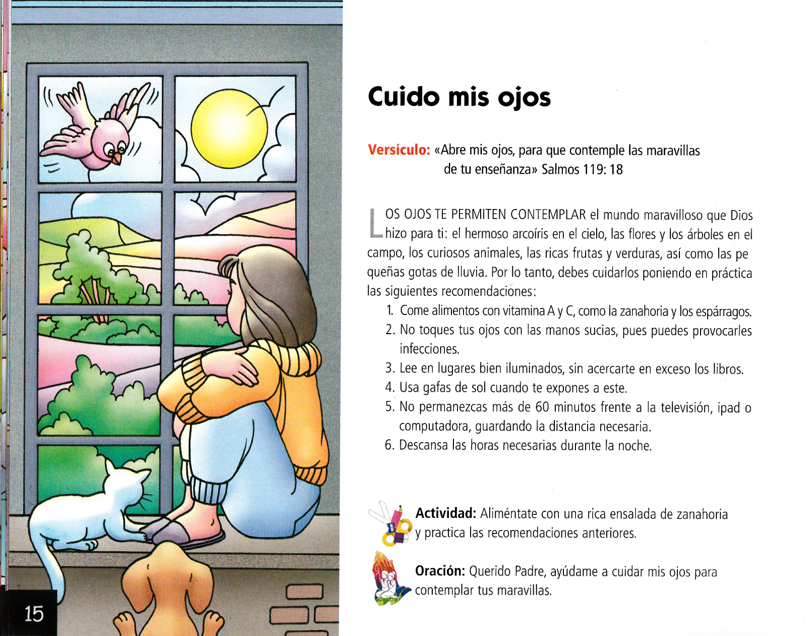 Página ilustrada del devocional