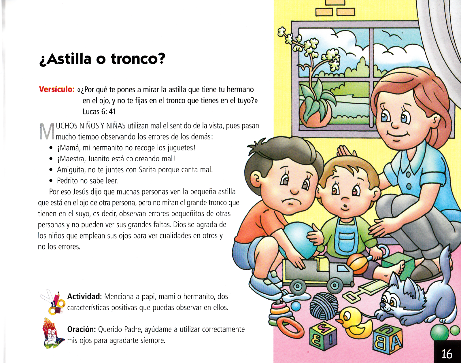 Página ilustrada del devocional