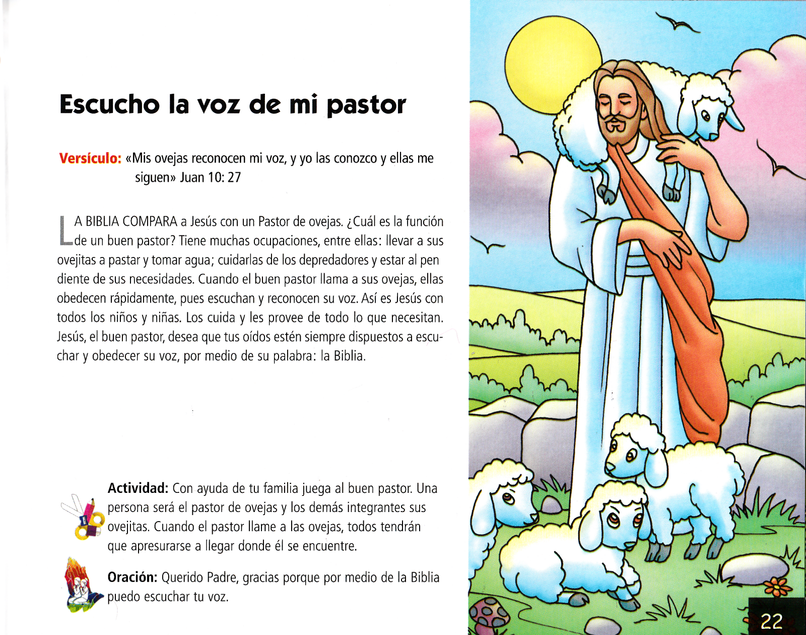 Página ilustrada del devocional
