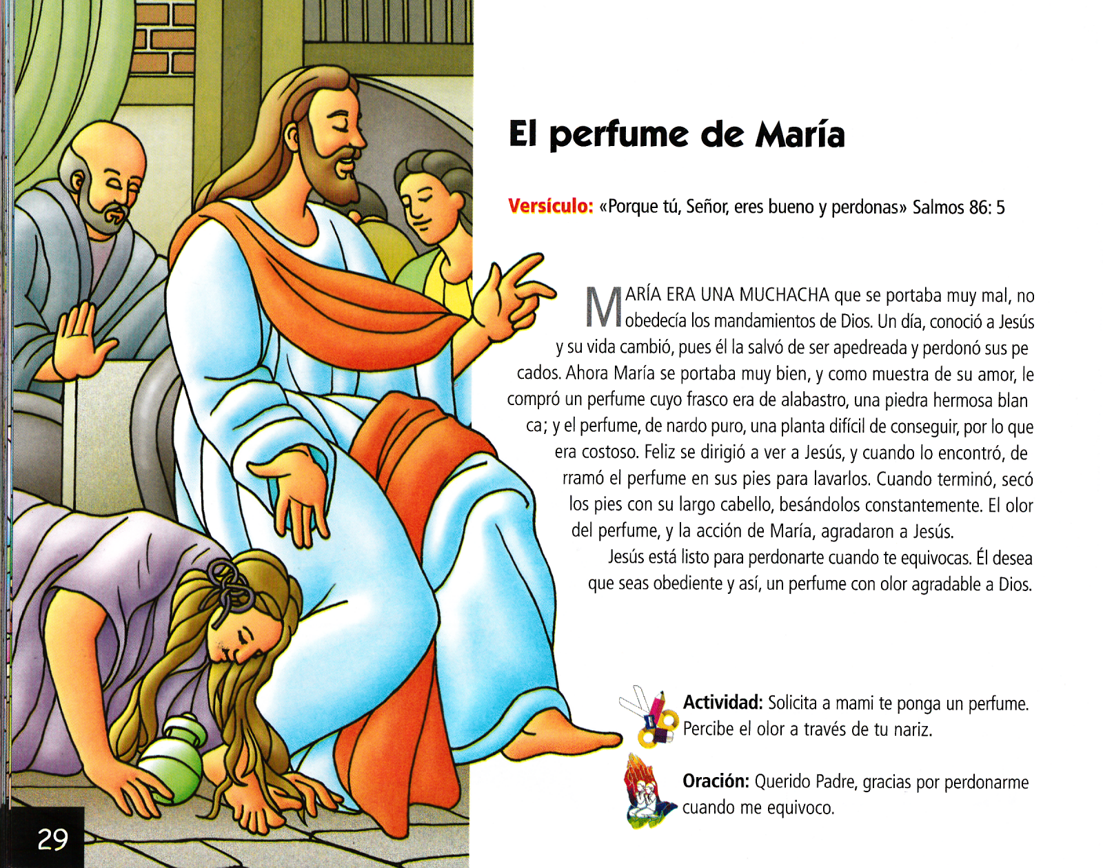 Página ilustrada del devocional