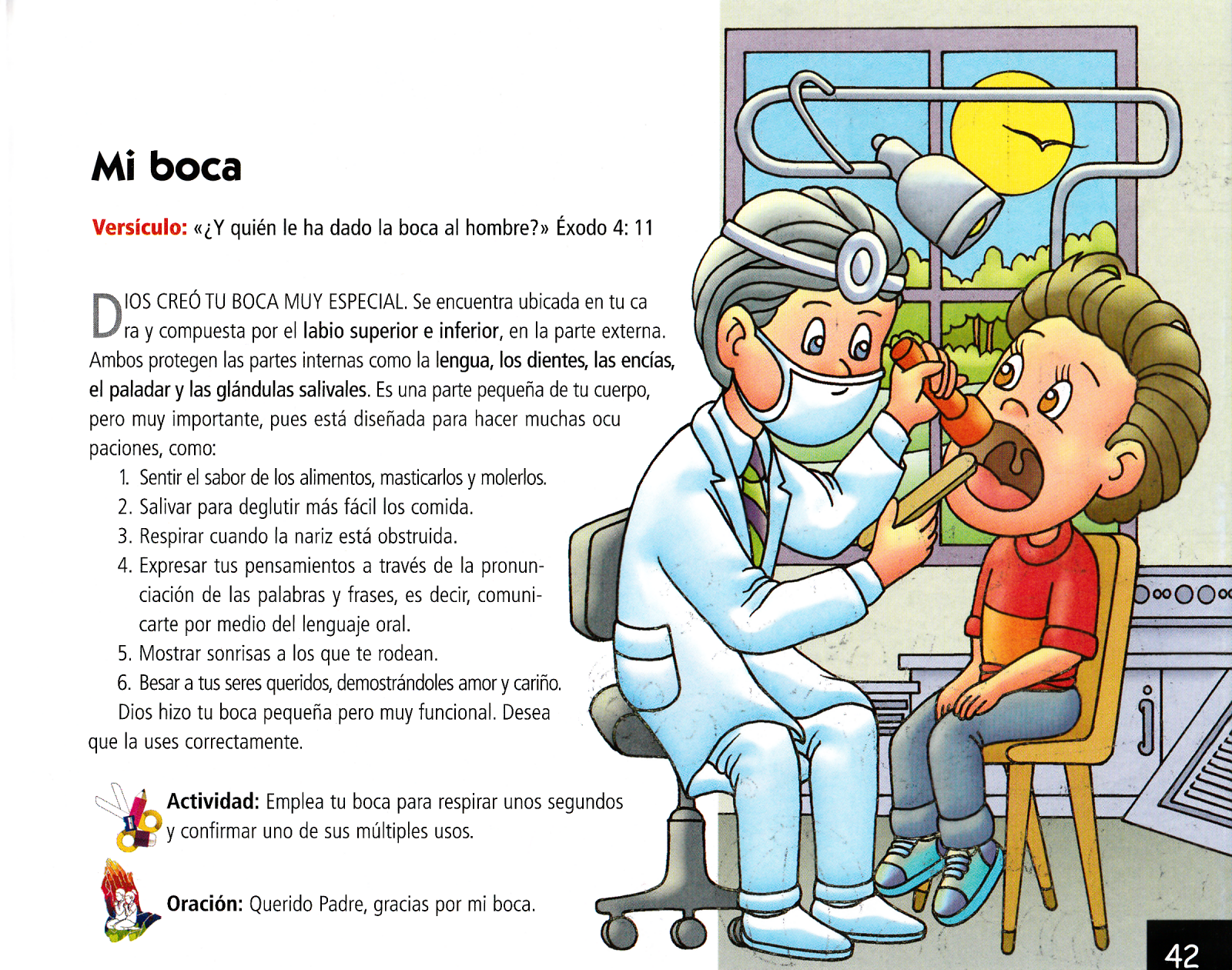 Página ilustrada del devocional