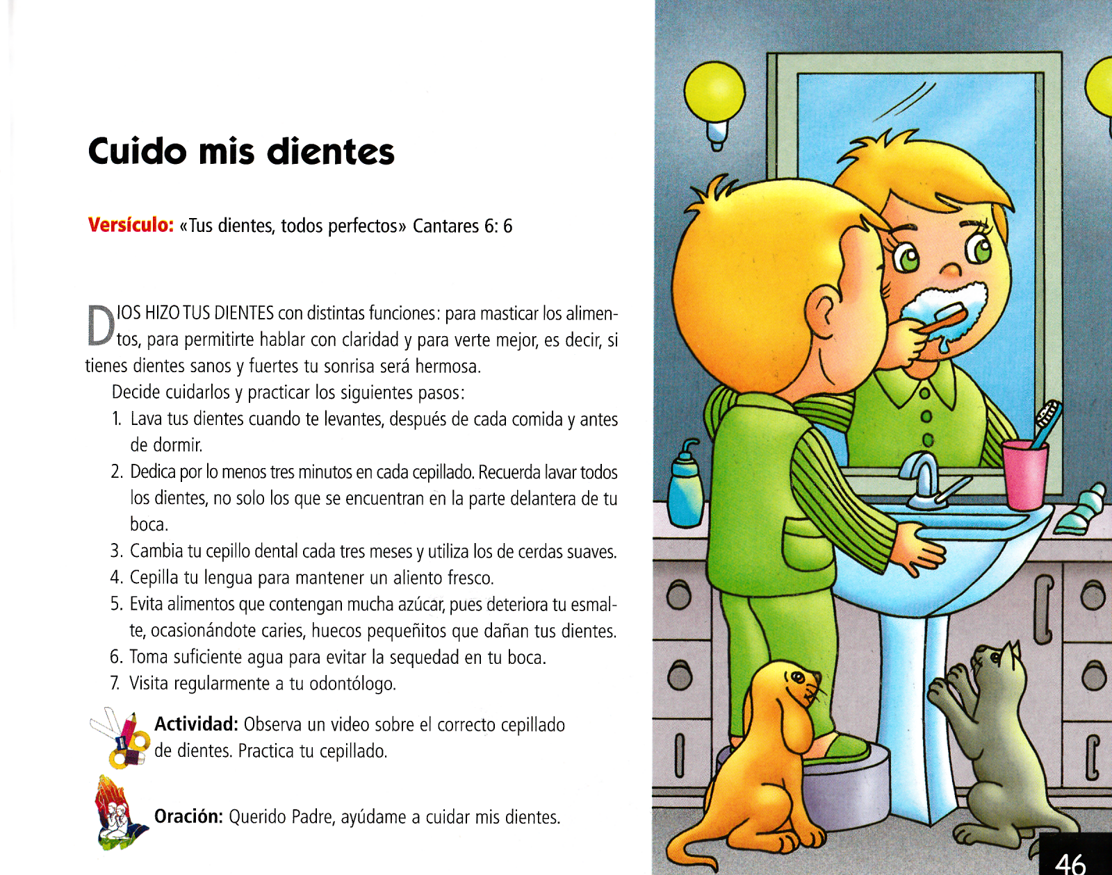 Página ilustrada del devocional