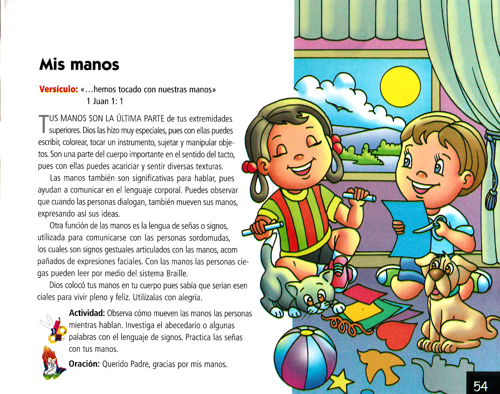 Página ilustrada del devocional