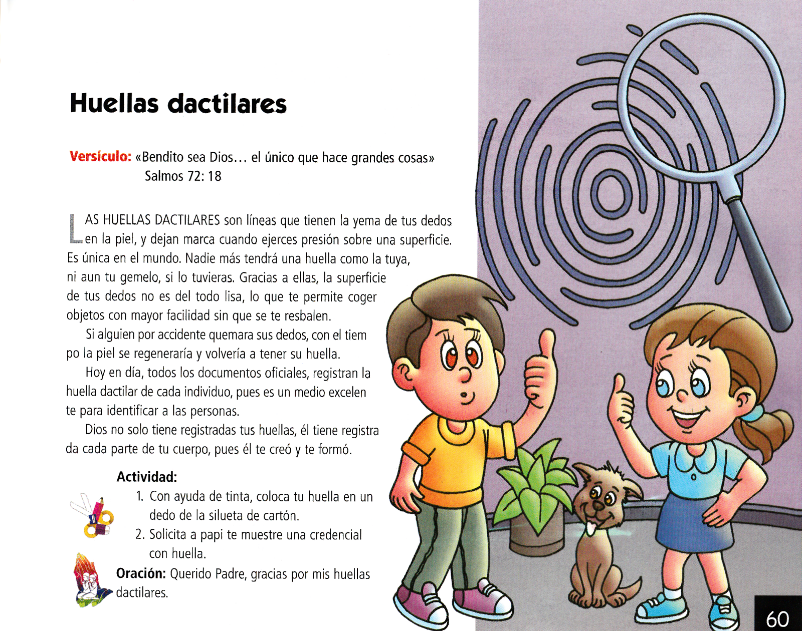 Página ilustrada del devocional