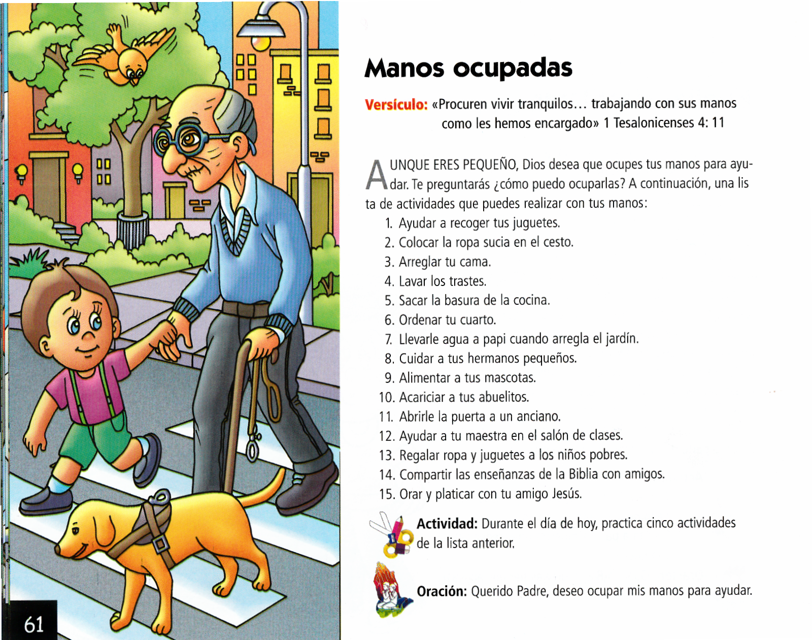 Página ilustrada del devocional