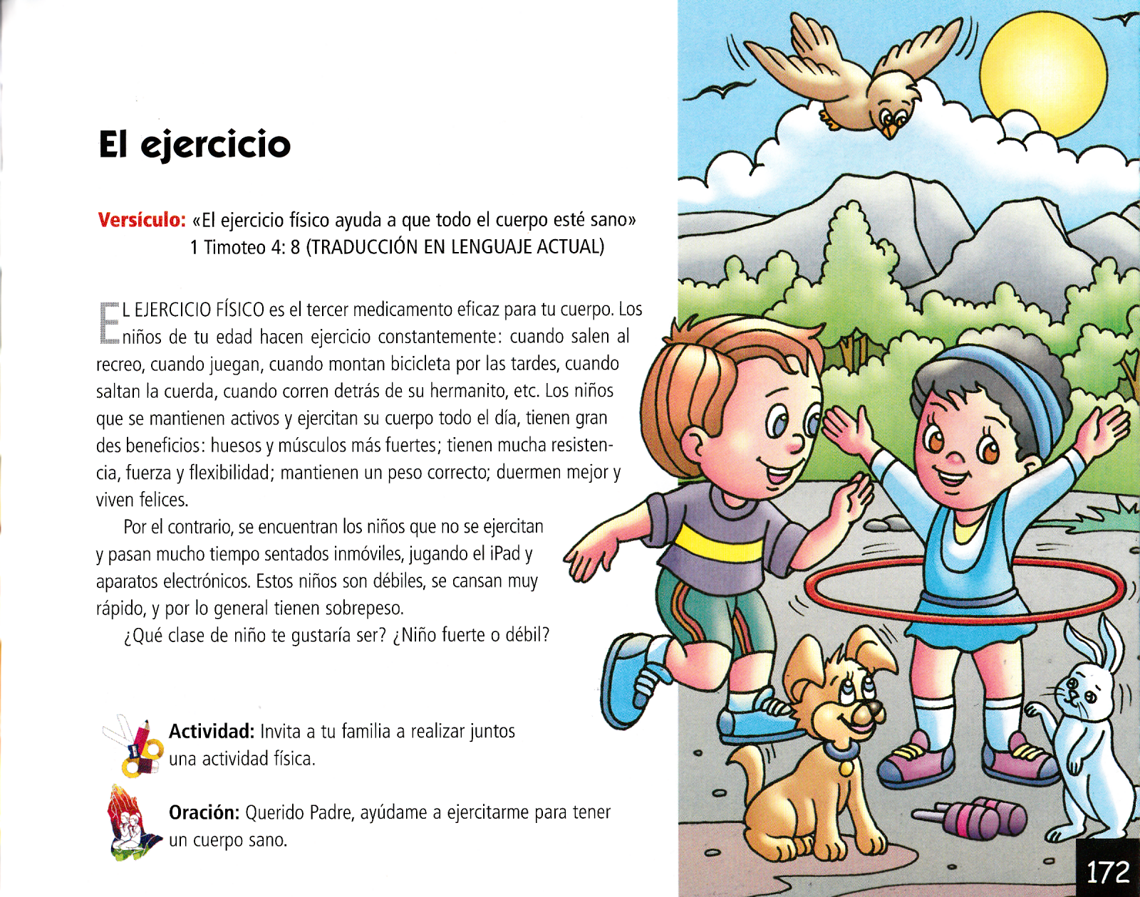 Página ilustrada del devocional