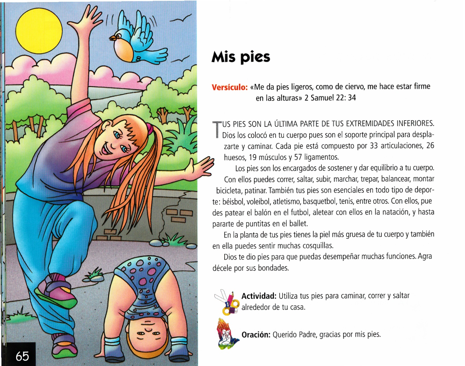 Página ilustrada del devocional