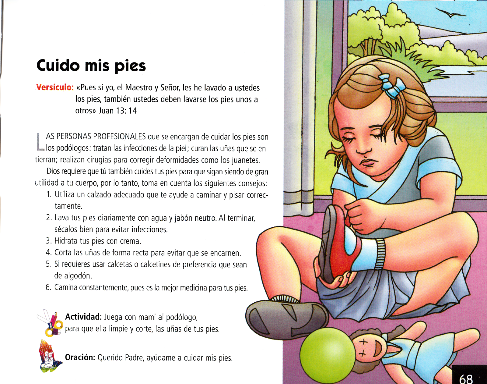 Página ilustrada del devocional