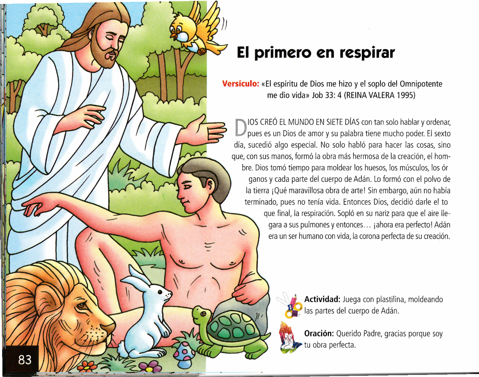 Página ilustrada del devocional