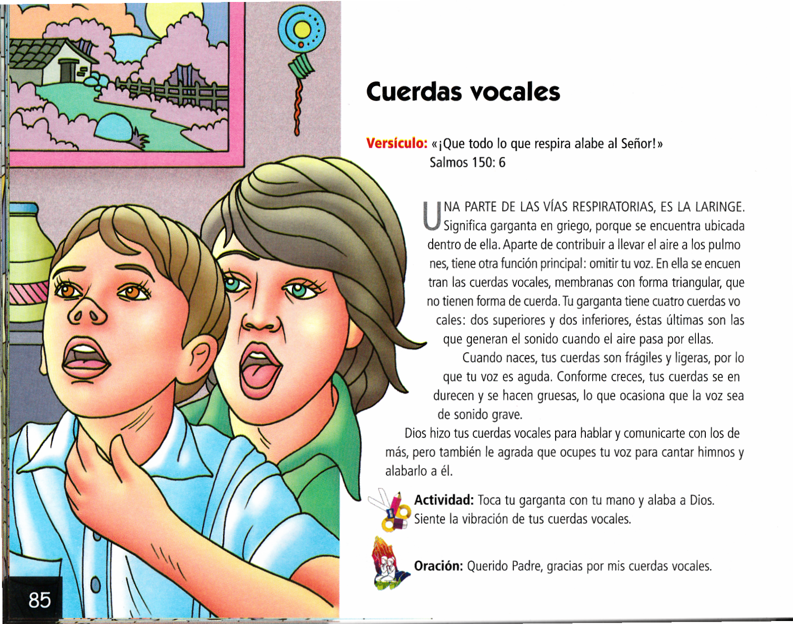 Página ilustrada del devocional