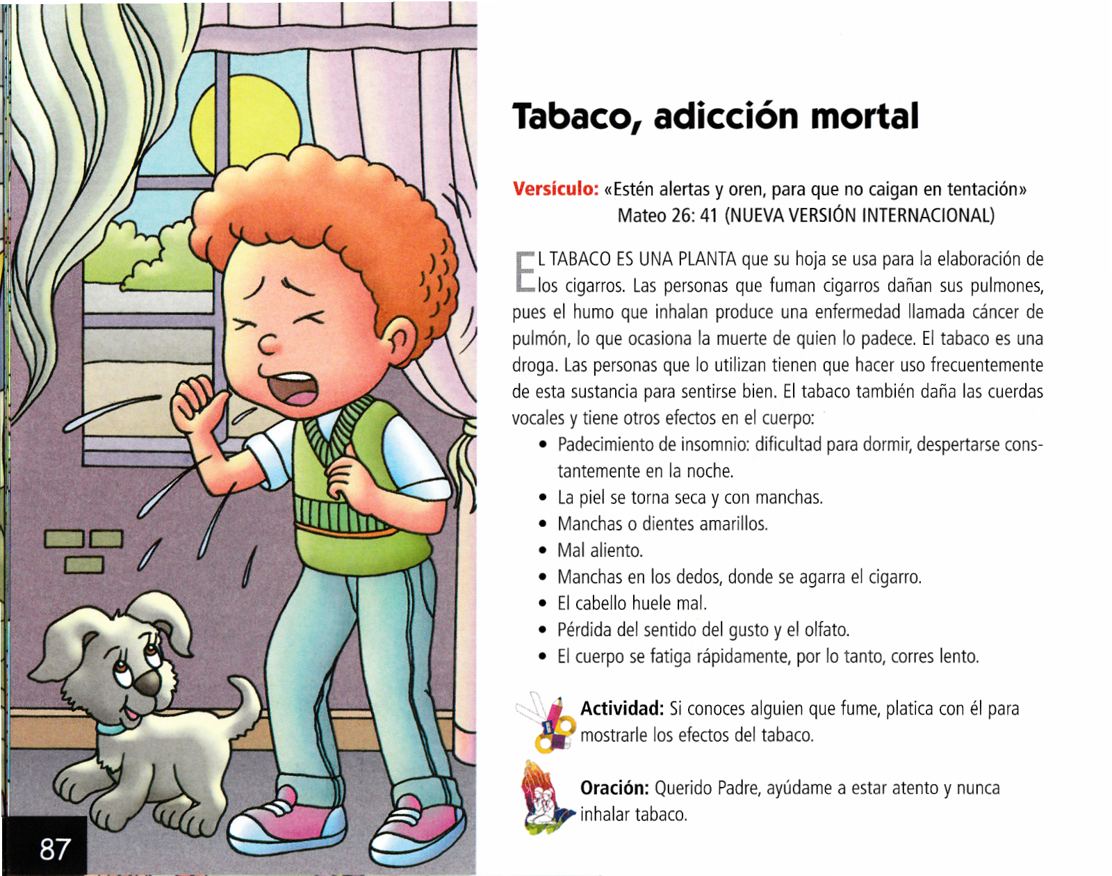 Página ilustrada del devocional