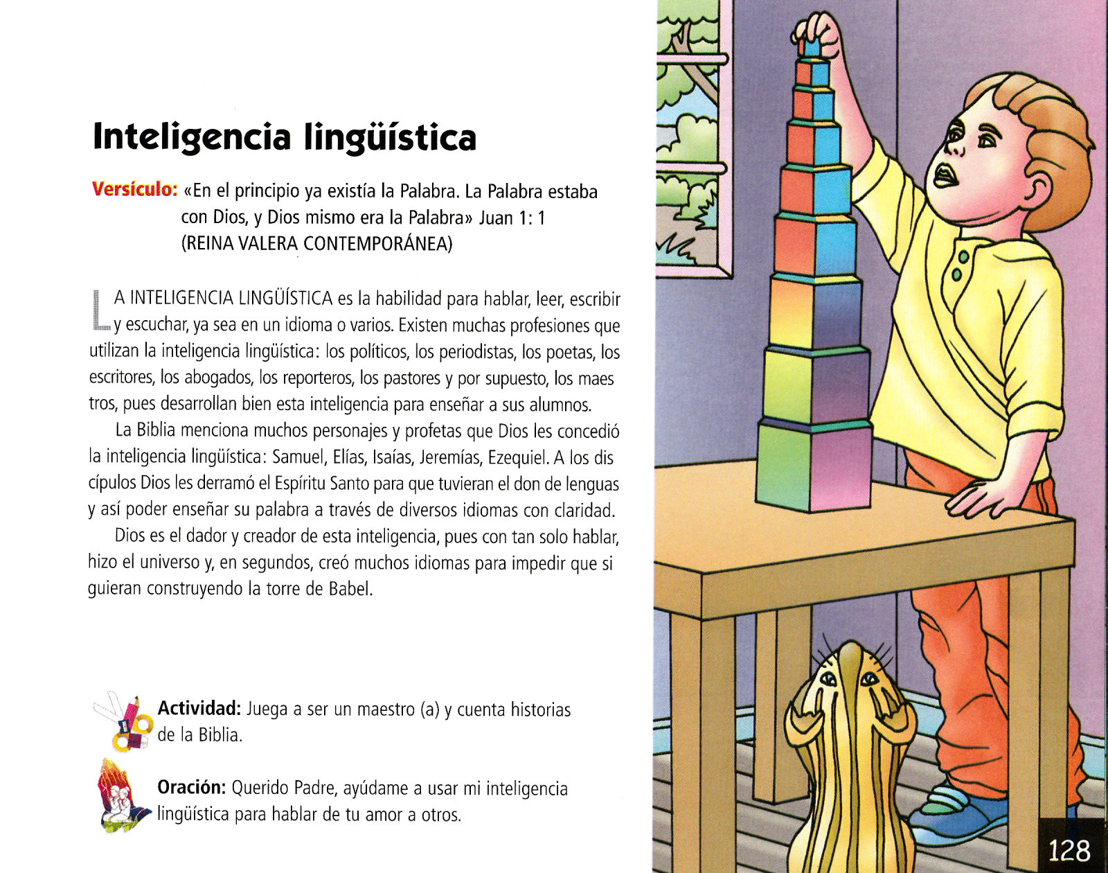 Página ilustrada del devocional