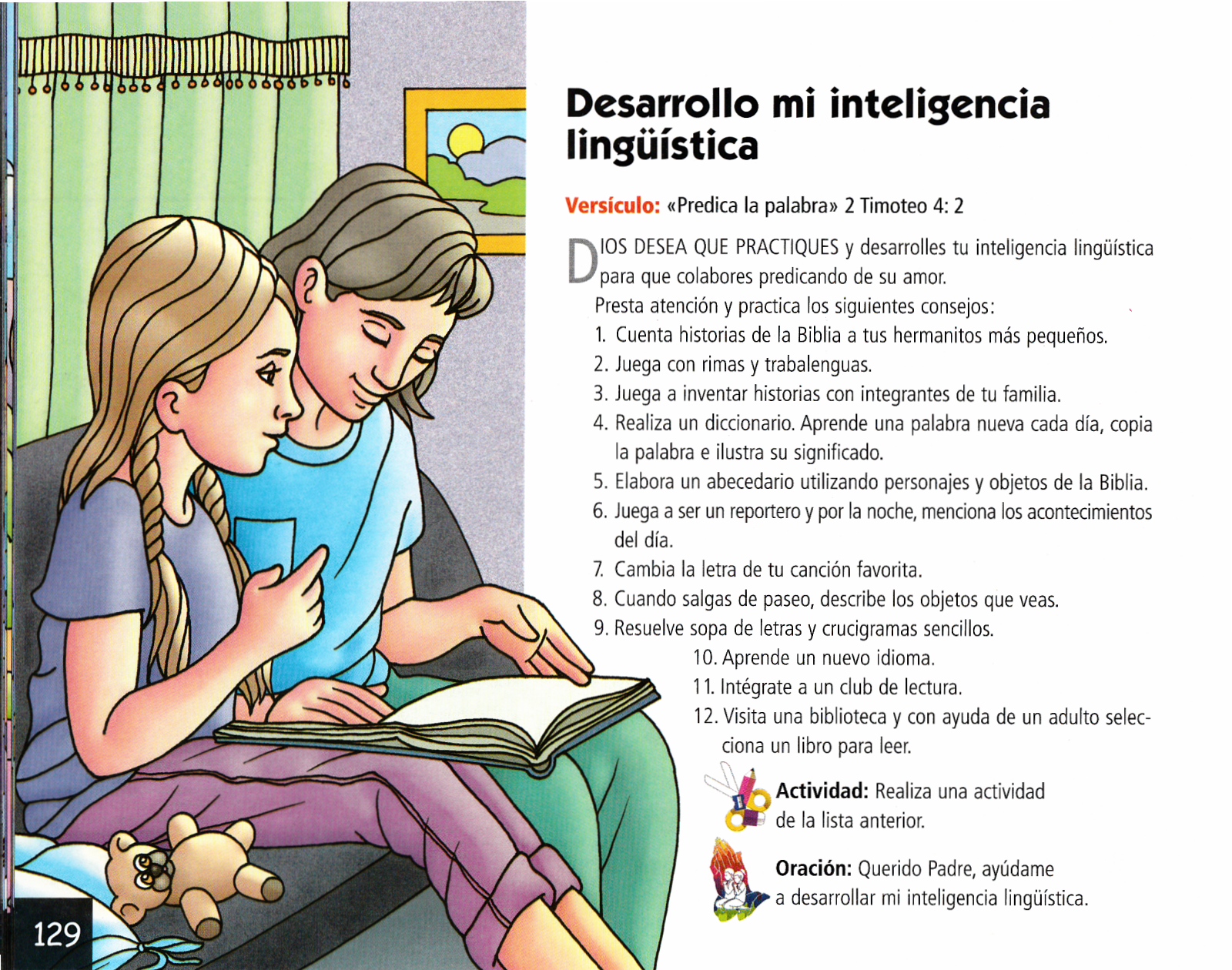 Página ilustrada del devocional
