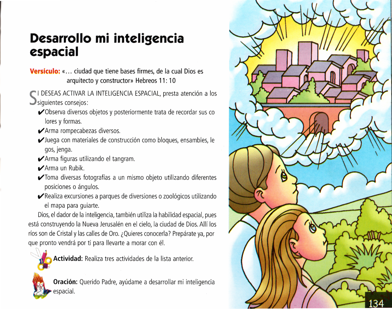 Página ilustrada del devocional