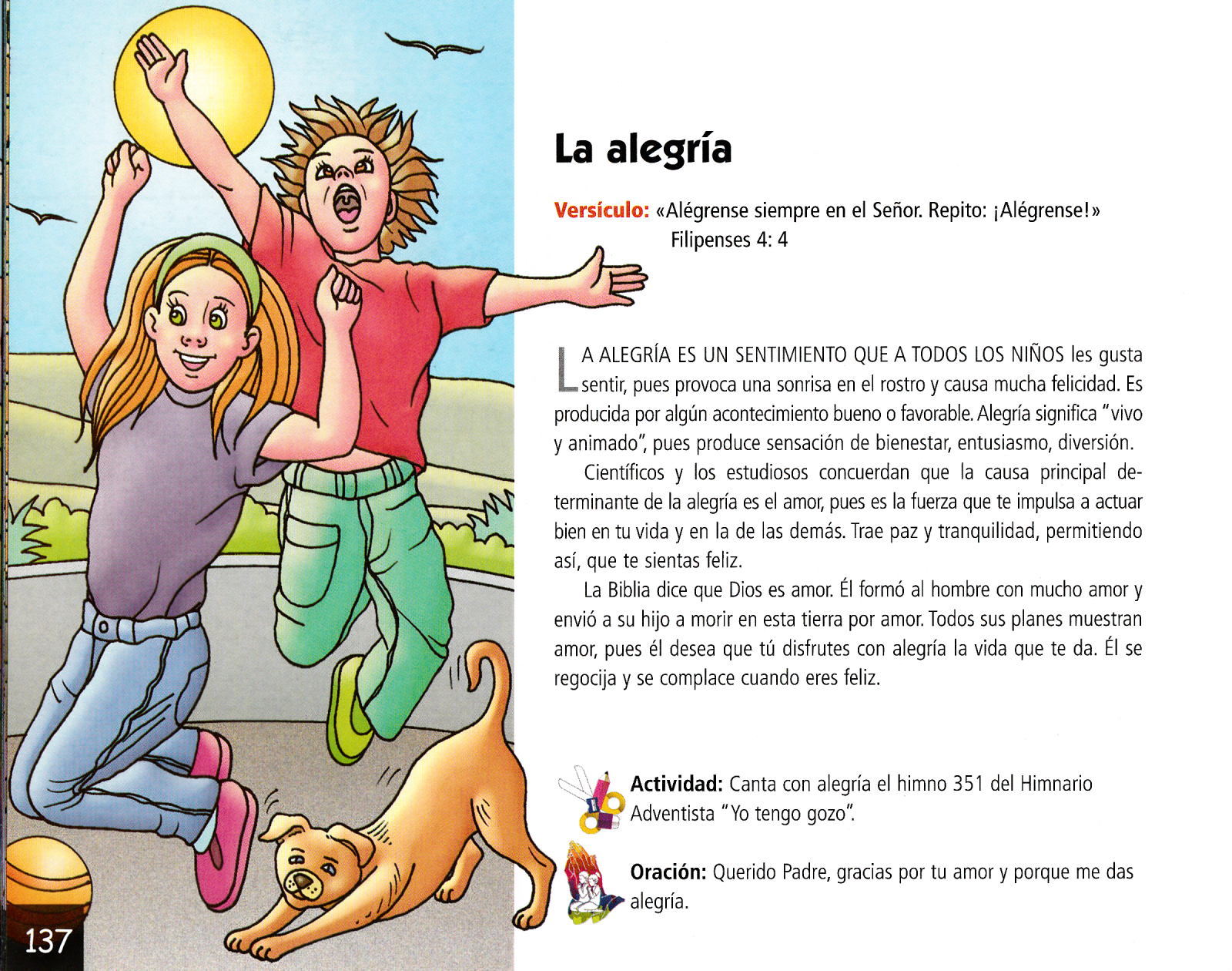 Página ilustrada del devocional