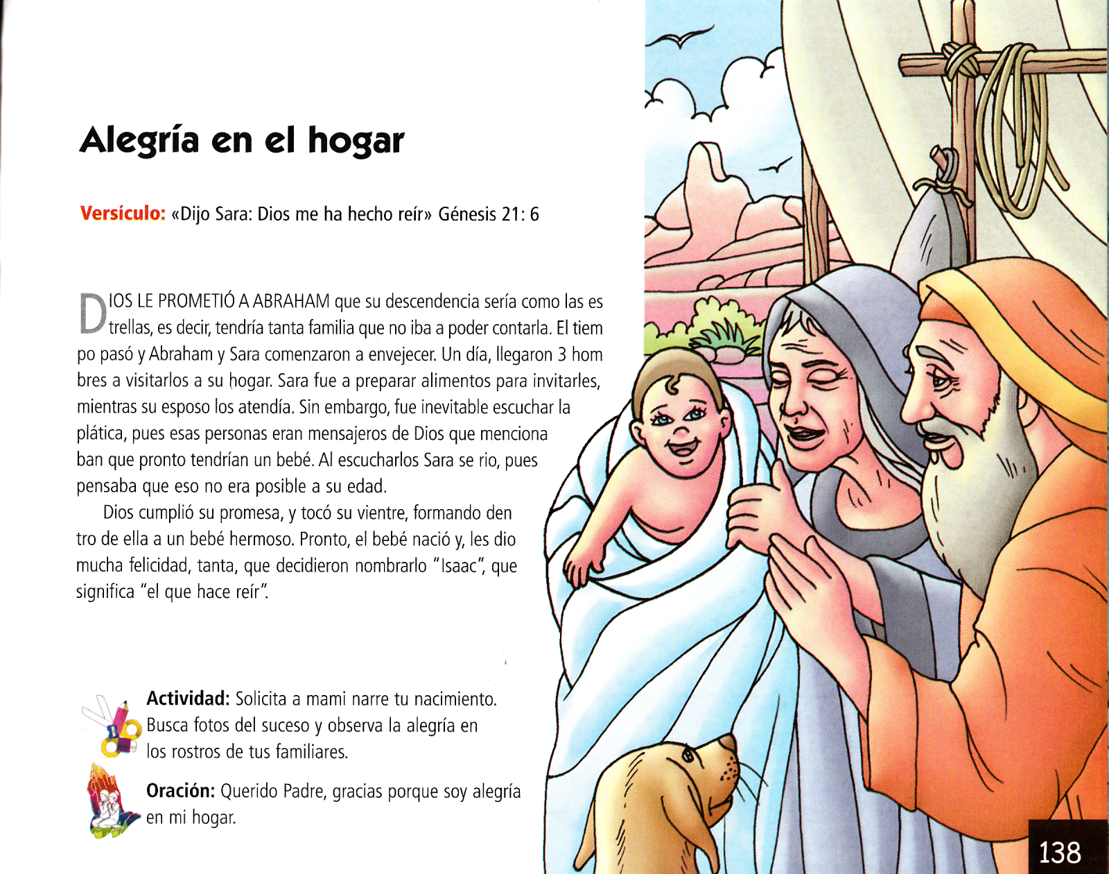 Página ilustrada del devocional