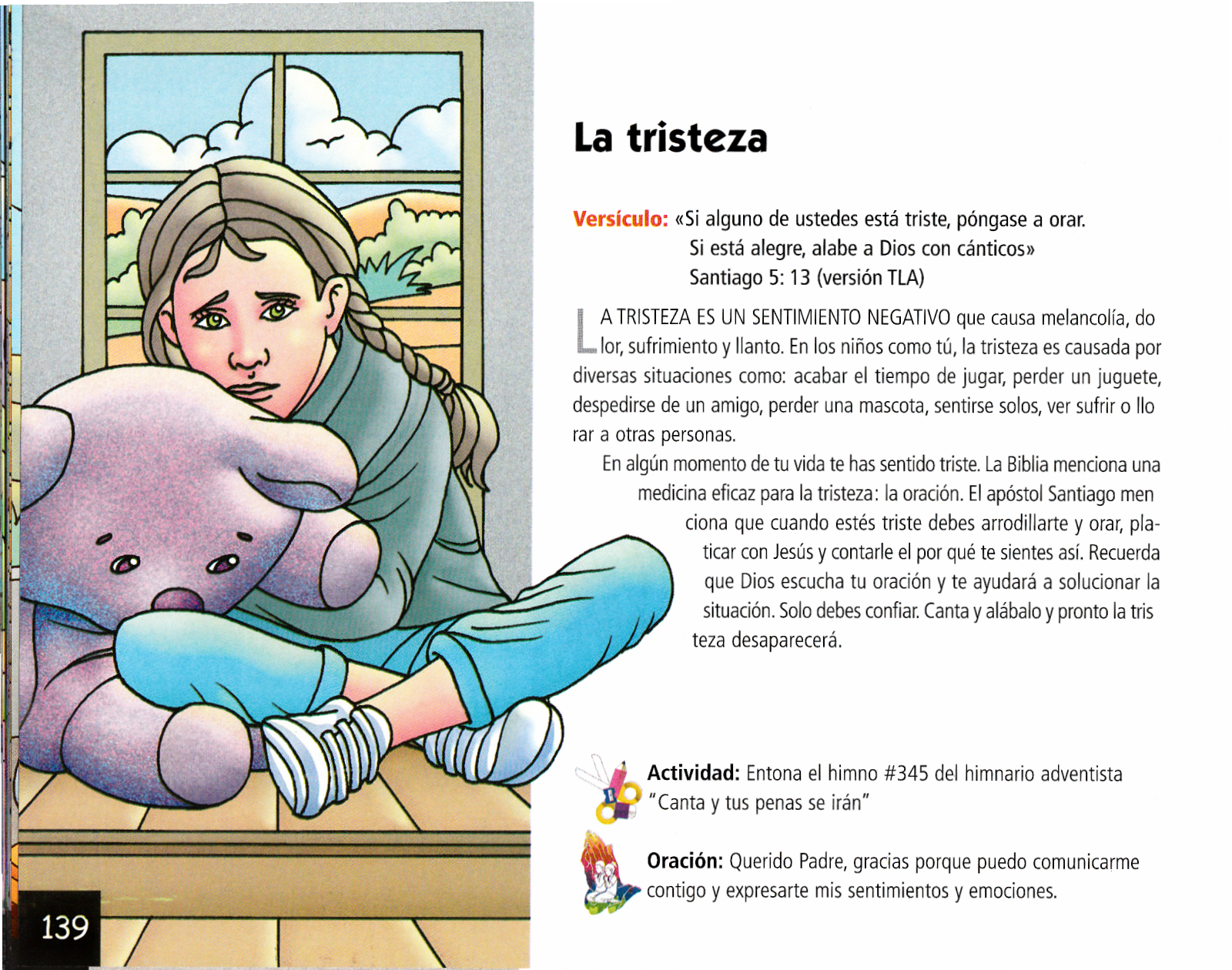 Página ilustrada del devocional
