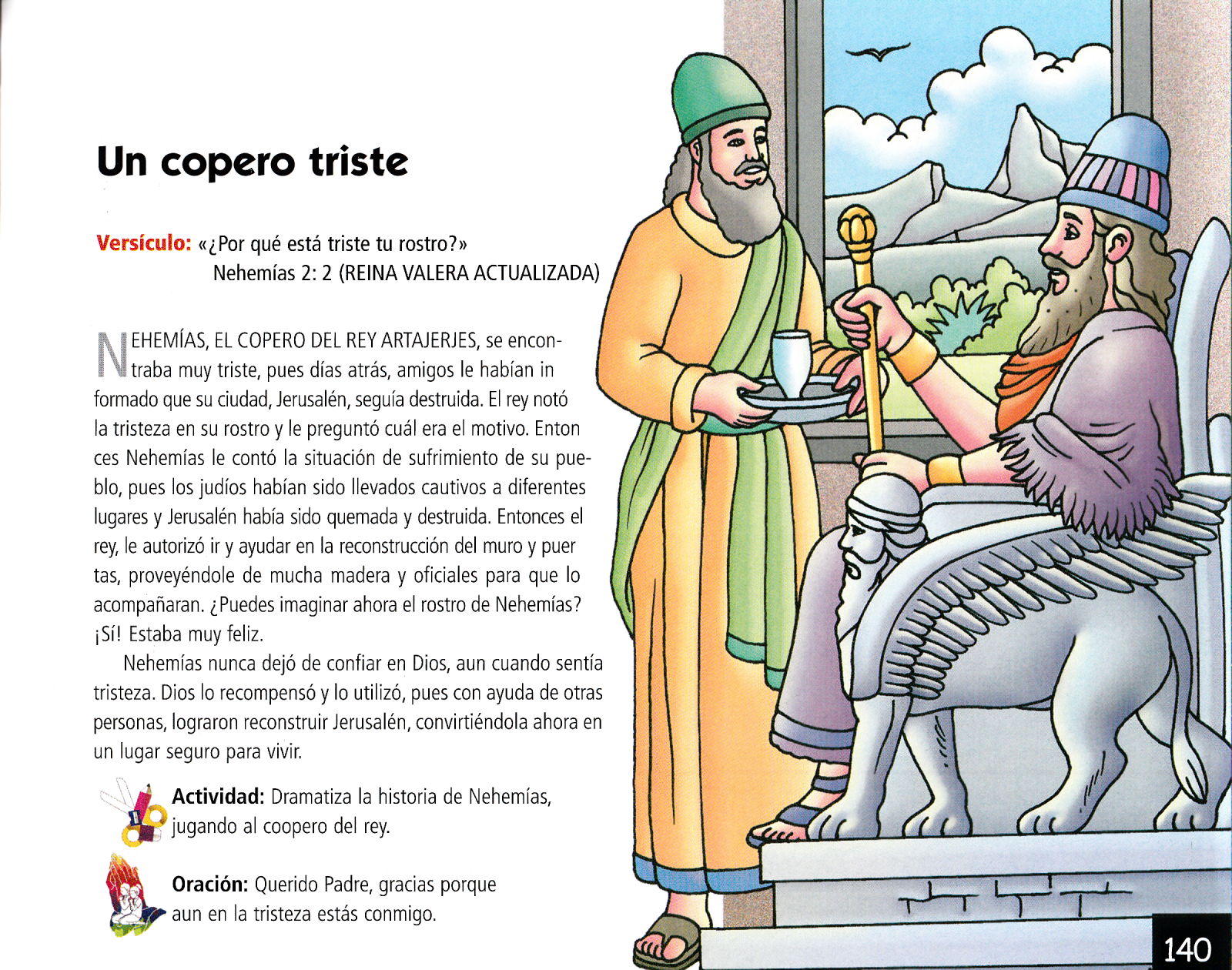 Página ilustrada del devocional