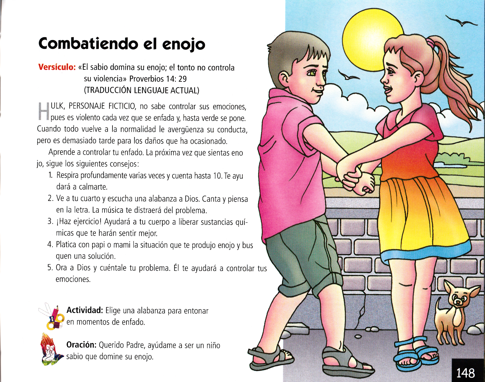 Página ilustrada del devocional