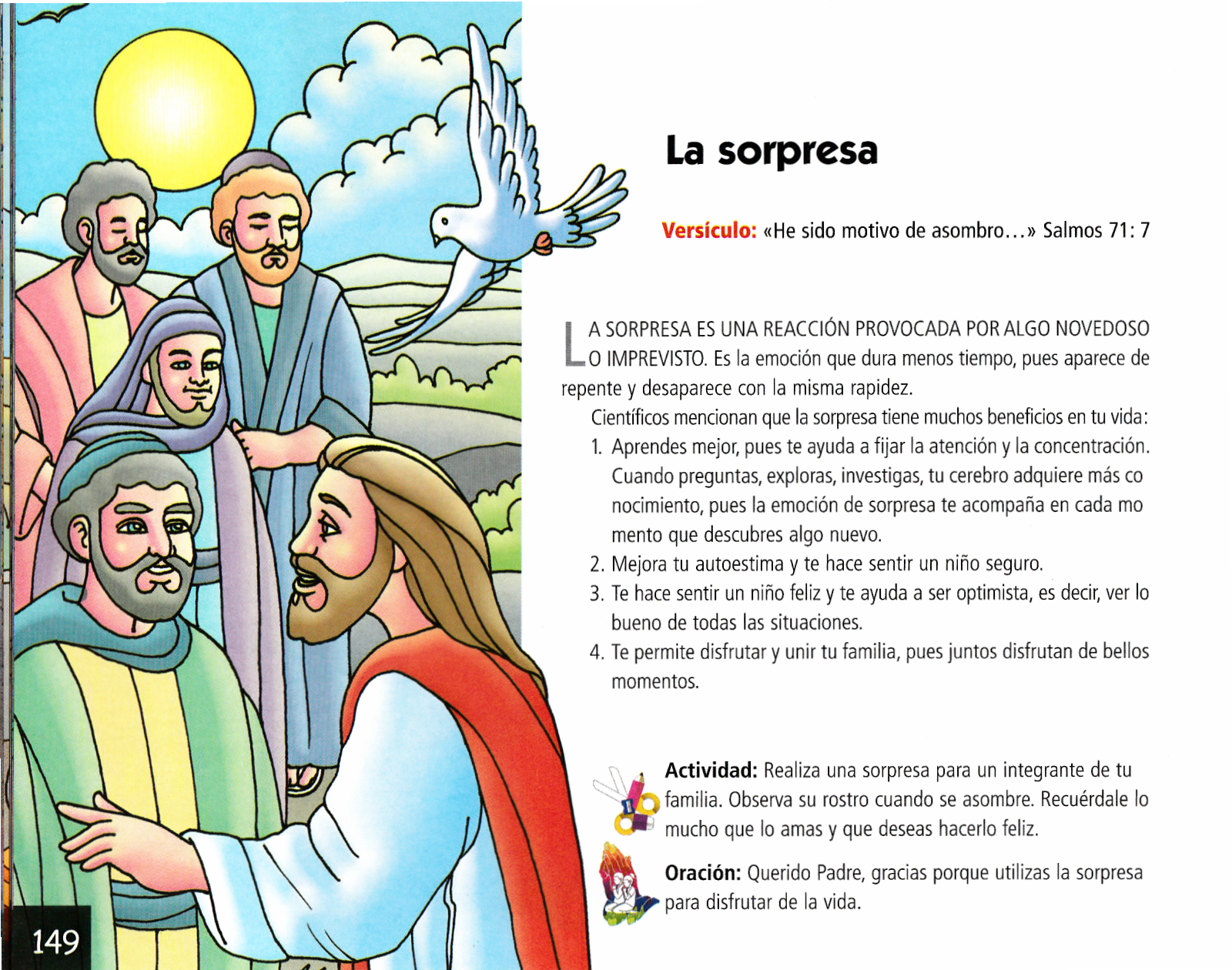 Página ilustrada del devocional