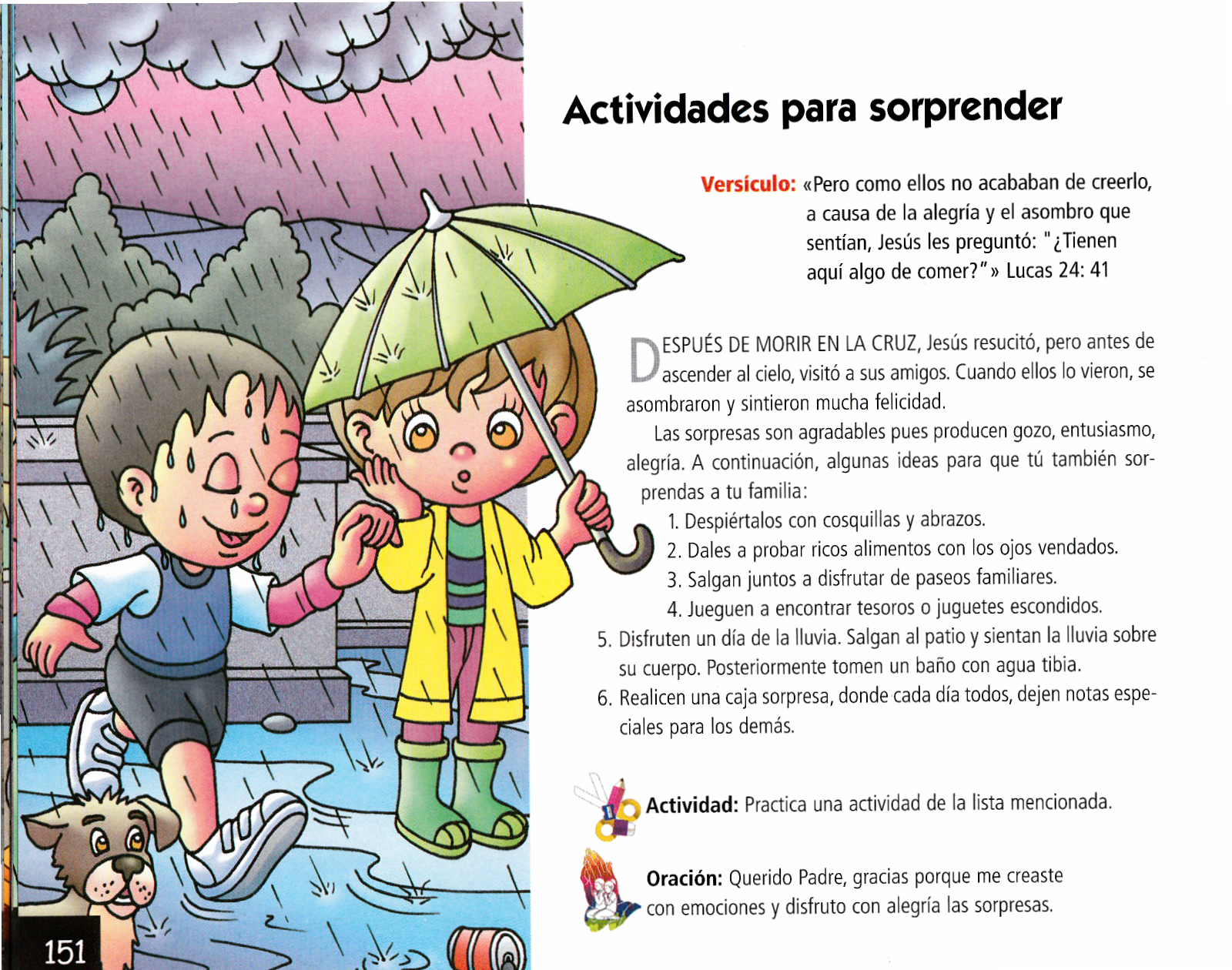 Página ilustrada del devocional