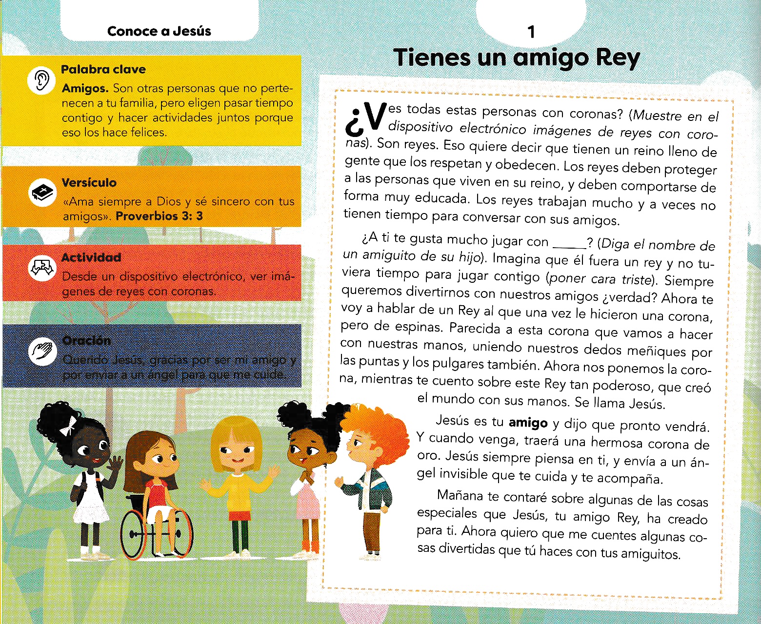 Página ilustrada del devocional
