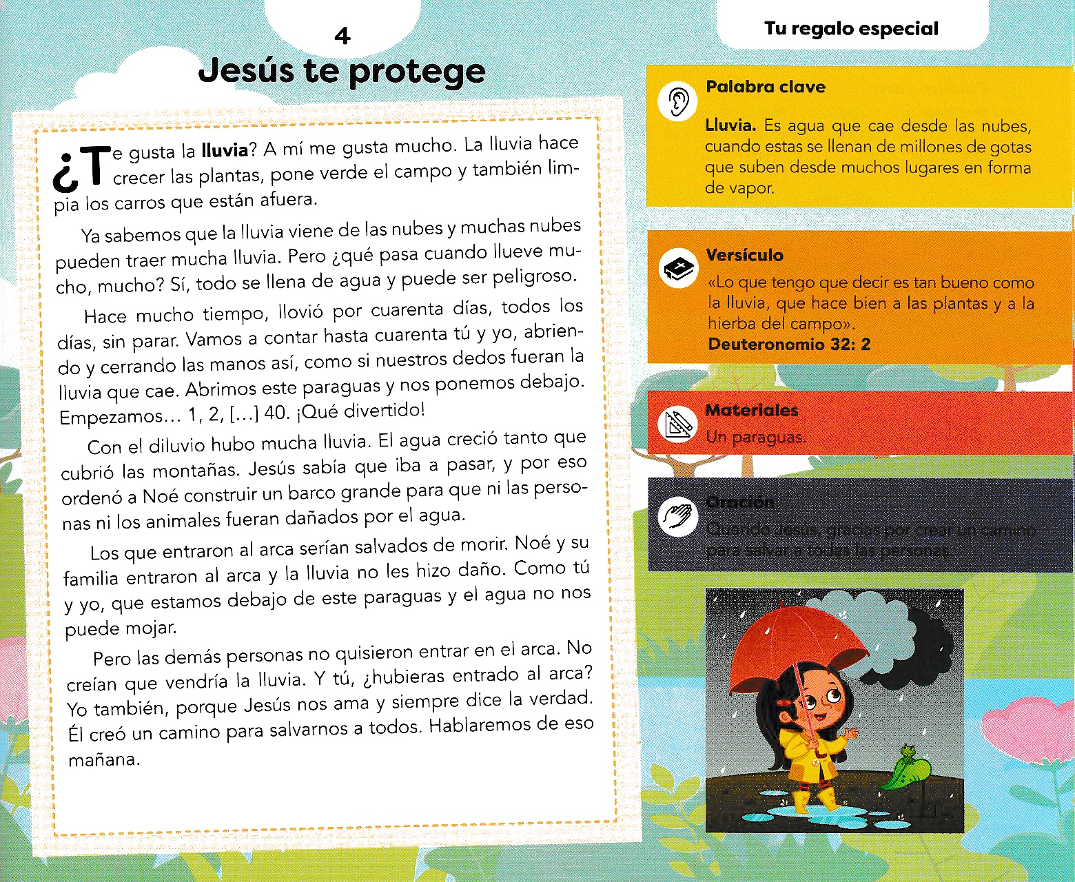 Página ilustrada del devocional