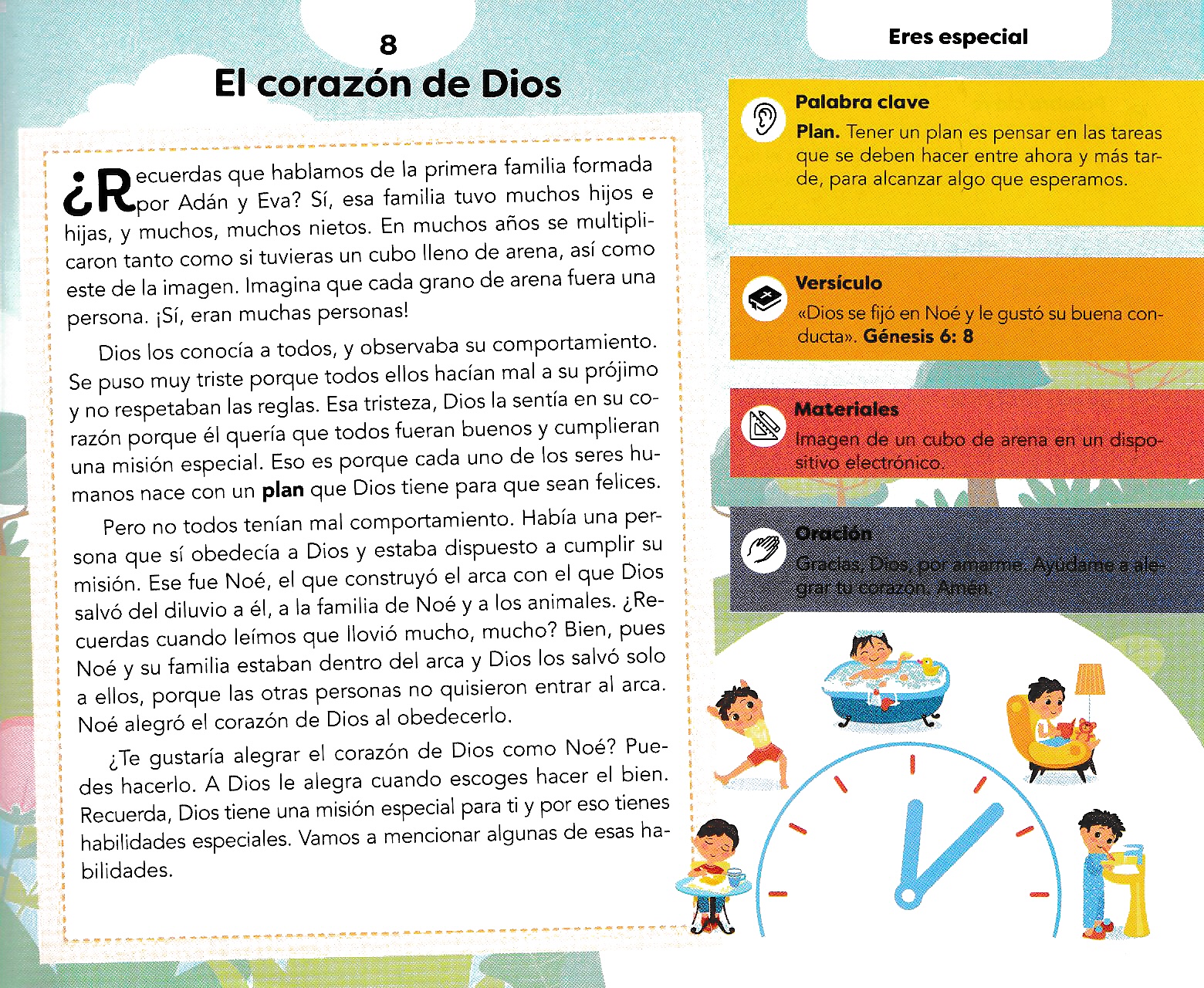 Página ilustrada del devocional