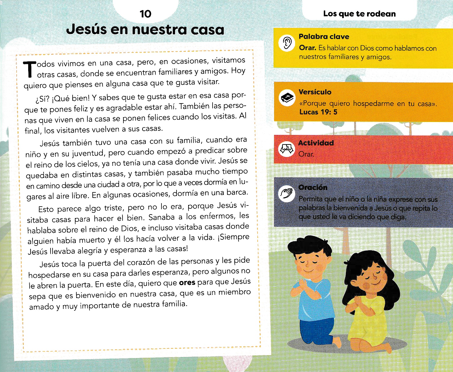 Página ilustrada del devocional