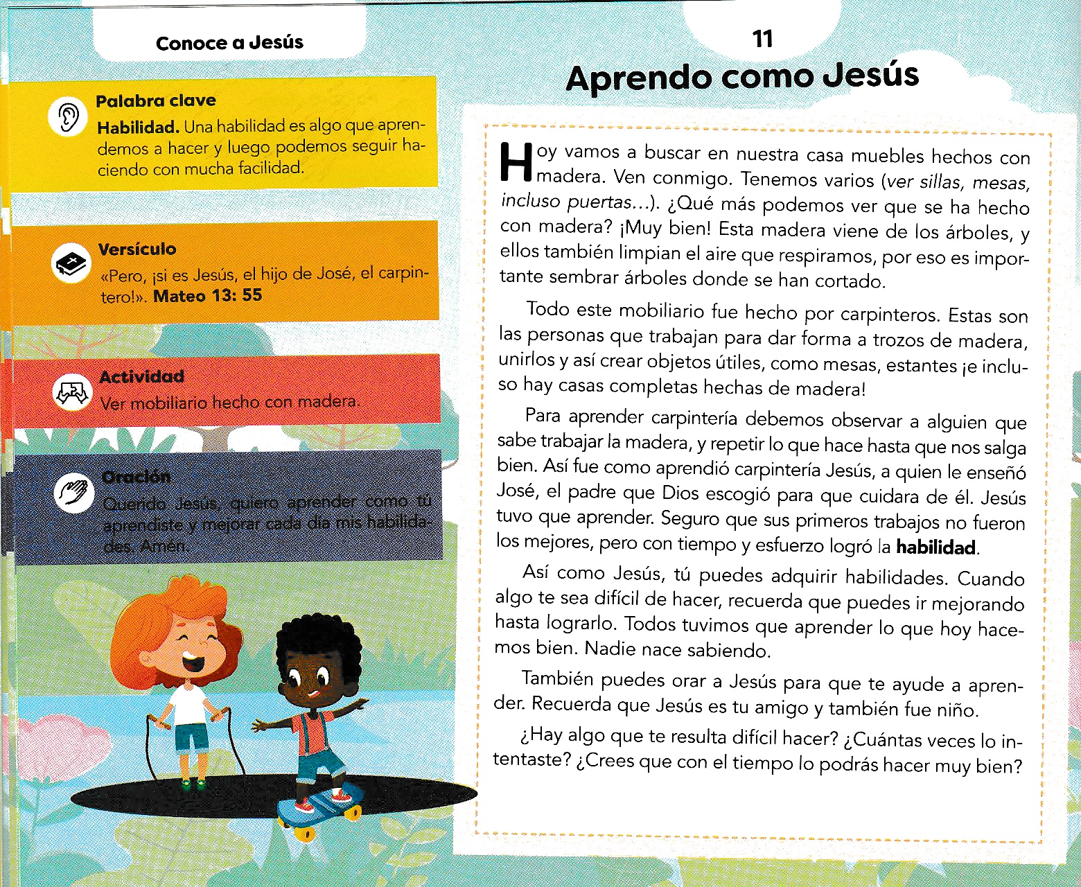 Página ilustrada del devocional