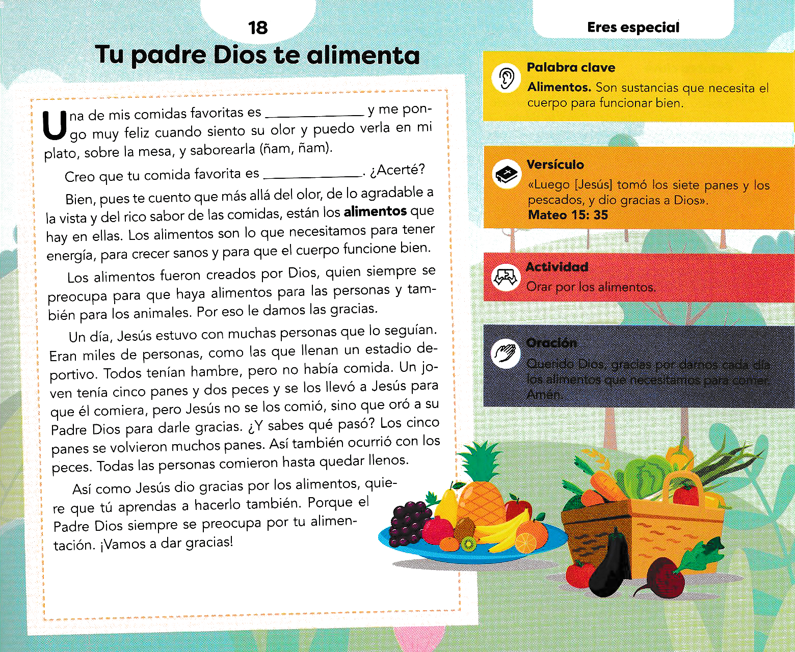Página ilustrada del devocional