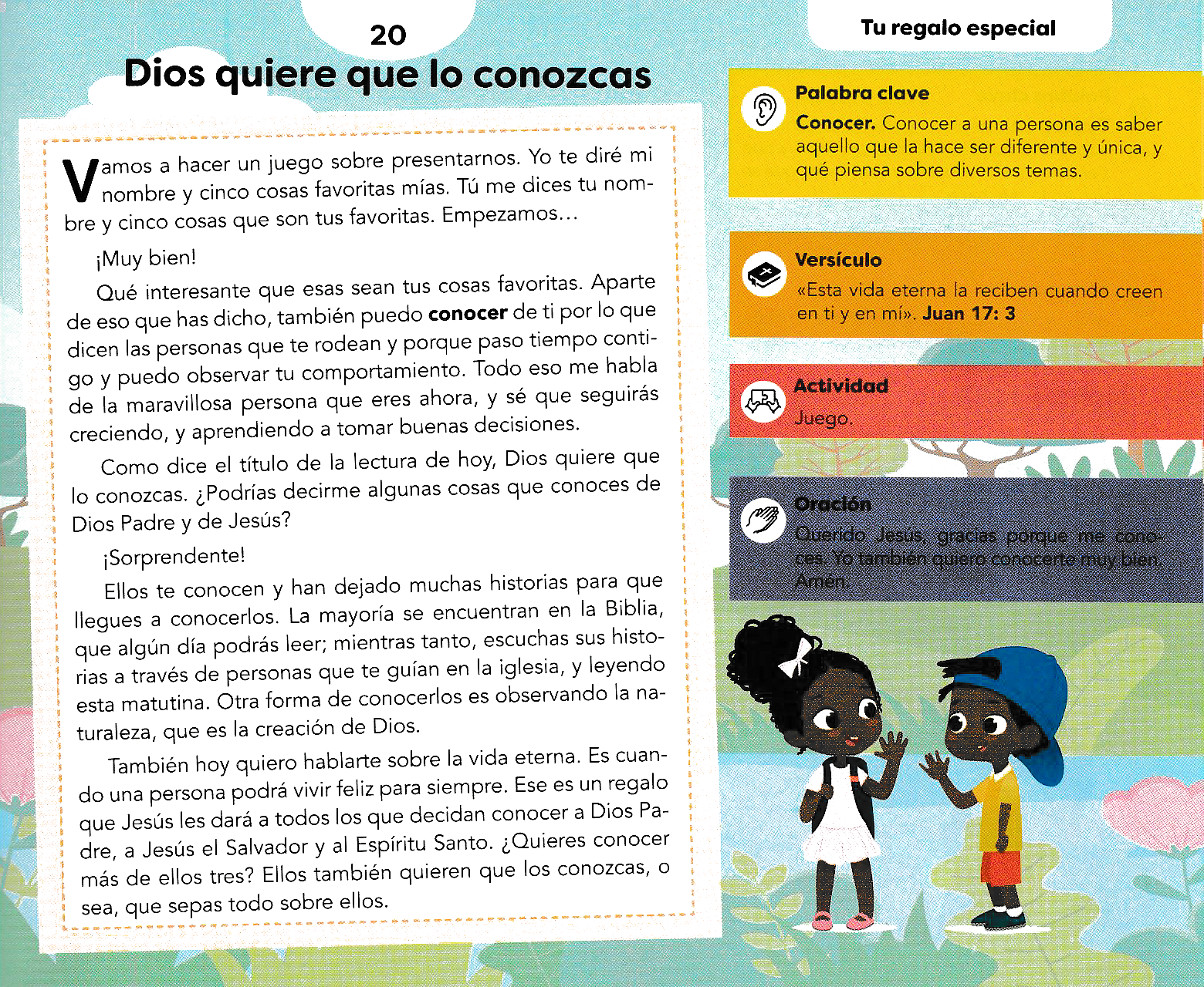 Página ilustrada del devocional
