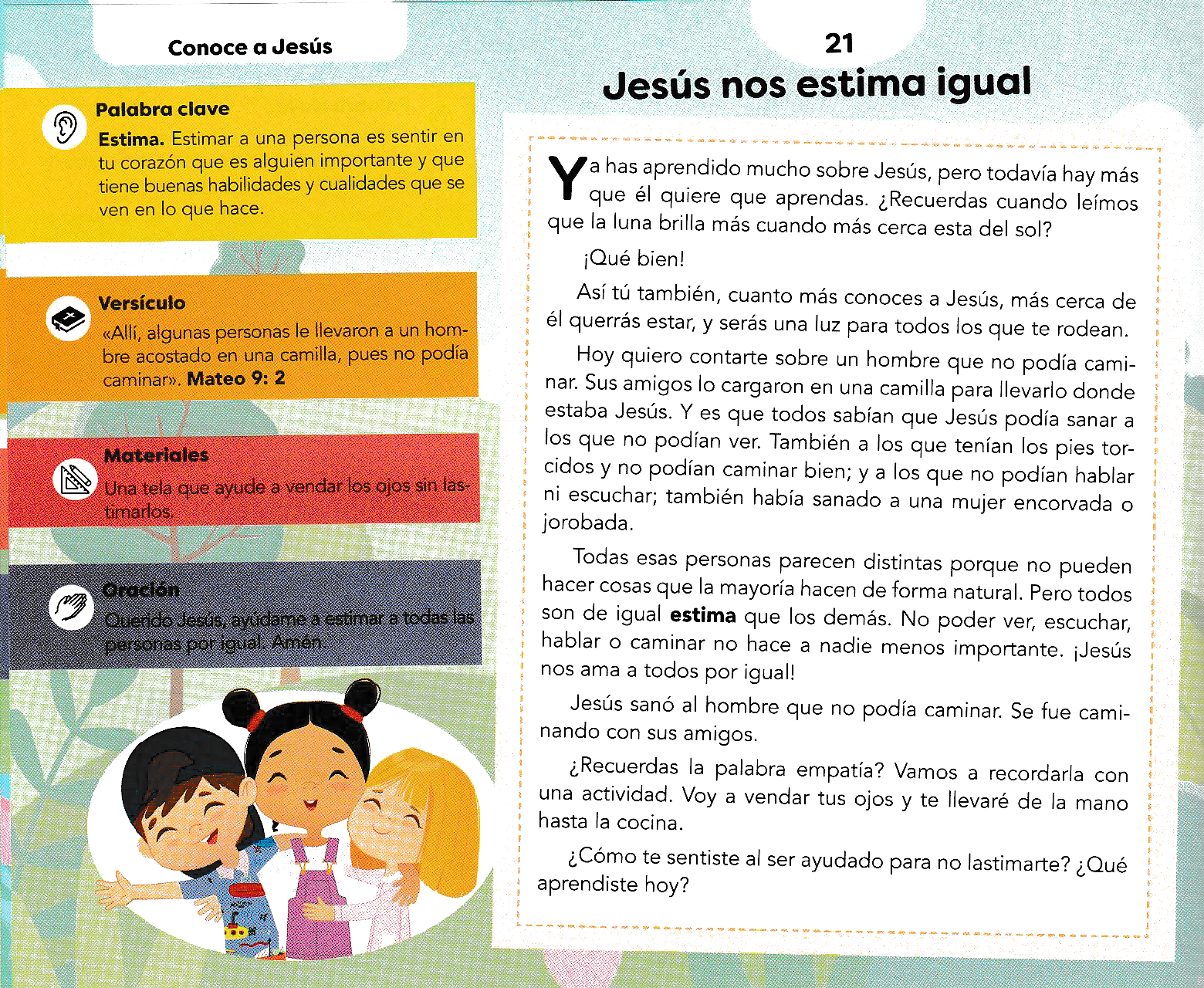 Página ilustrada del devocional
