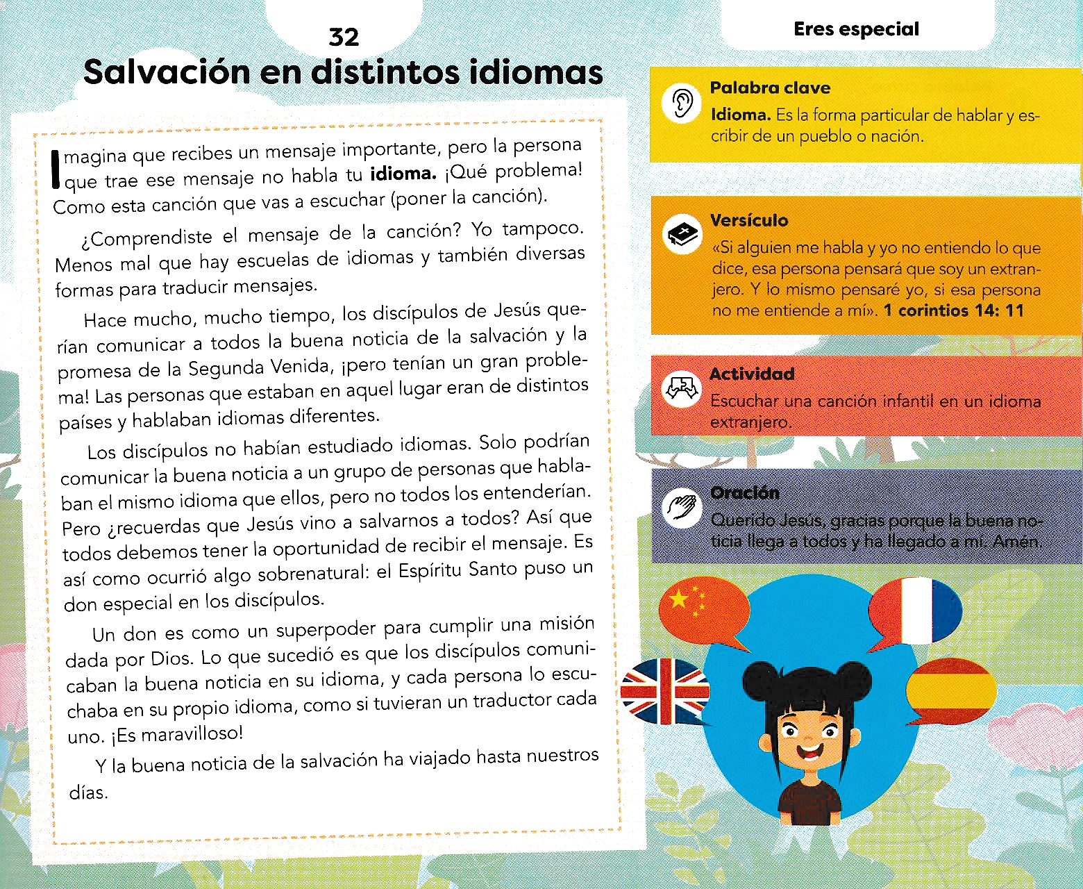 Página ilustrada del devocional