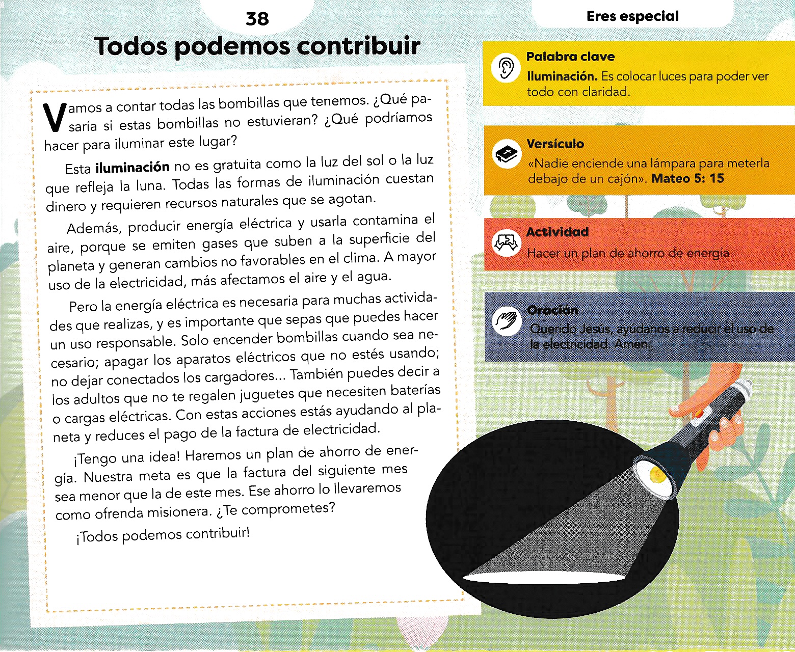 Página ilustrada del devocional