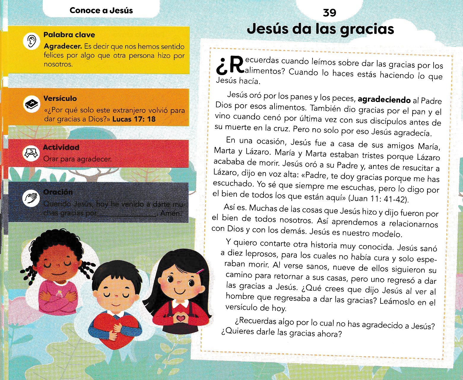 Página ilustrada del devocional