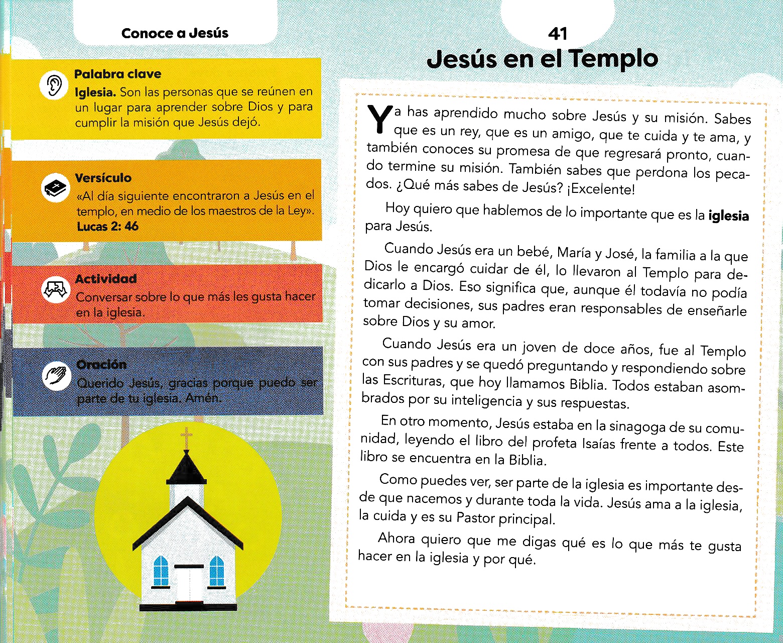 Página ilustrada del devocional