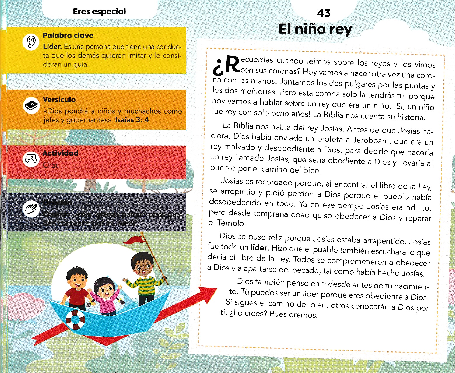 Página ilustrada del devocional