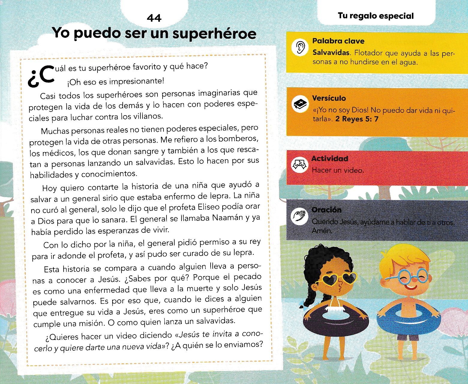 Página ilustrada del devocional