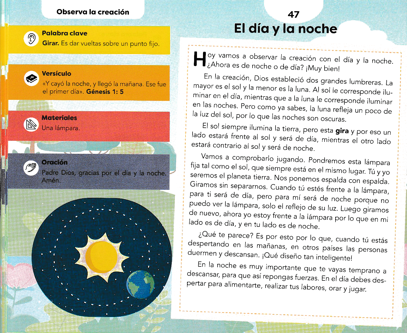 Página ilustrada del devocional