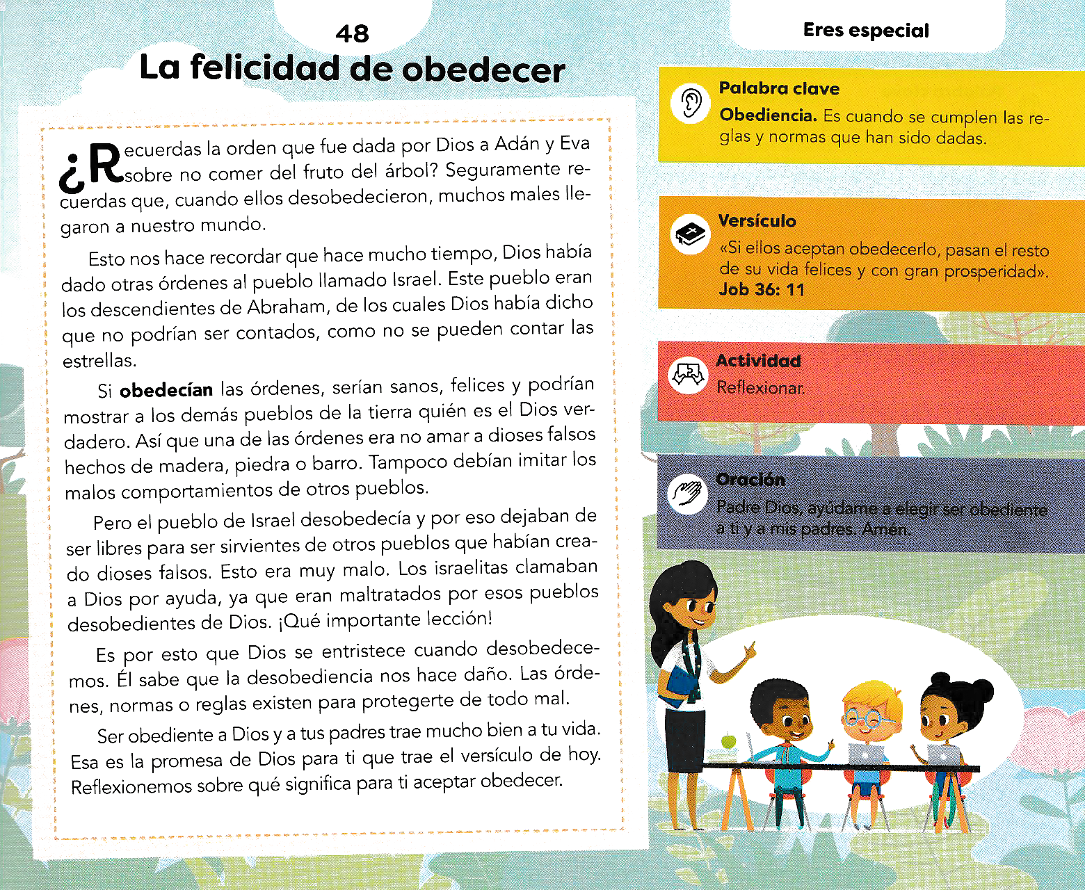 Página ilustrada del devocional